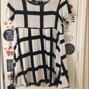 AA  grid babydoll dress