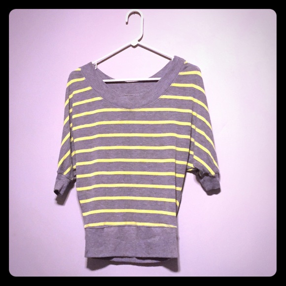 Dolman Sleeve Sweater - Yellow