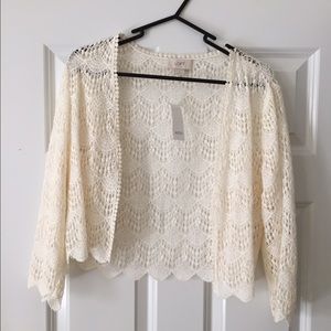 Cream 3/4 cover up from LOFT