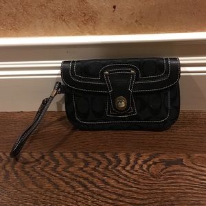 Black coach wristlet