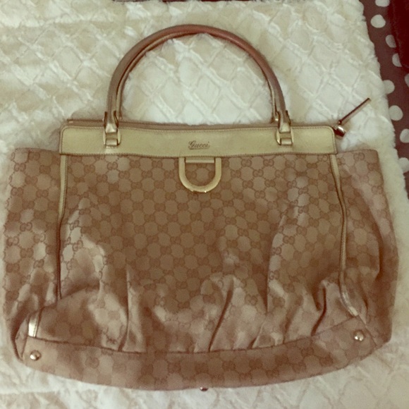 Gucci Top Handle Canvas Bag