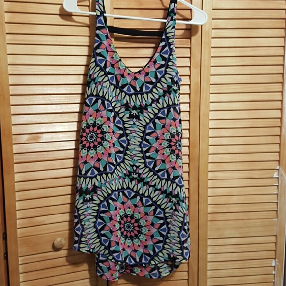 Colorful patterned tunic dress