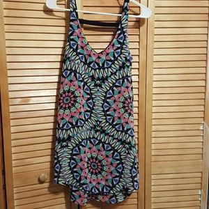 Colorful patterned tunic dress