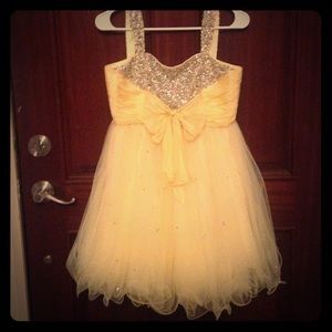Yellow Sherri Hill Party Dress