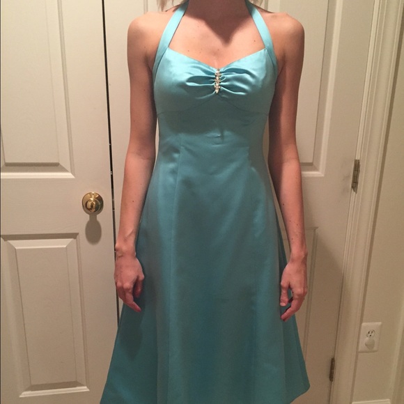 Tiffany blue formal dress