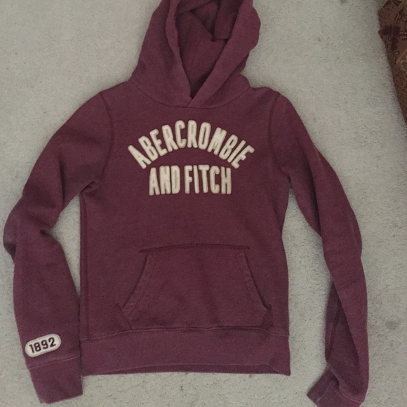 Abercrombie and fitch maroon sweatshirt hoodie