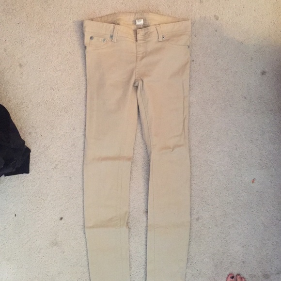 tan skinny jeans