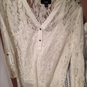 White lace blouse