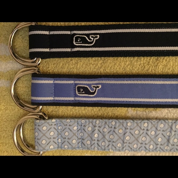 2 authentic vineyard vines belts (golf belt sold)
