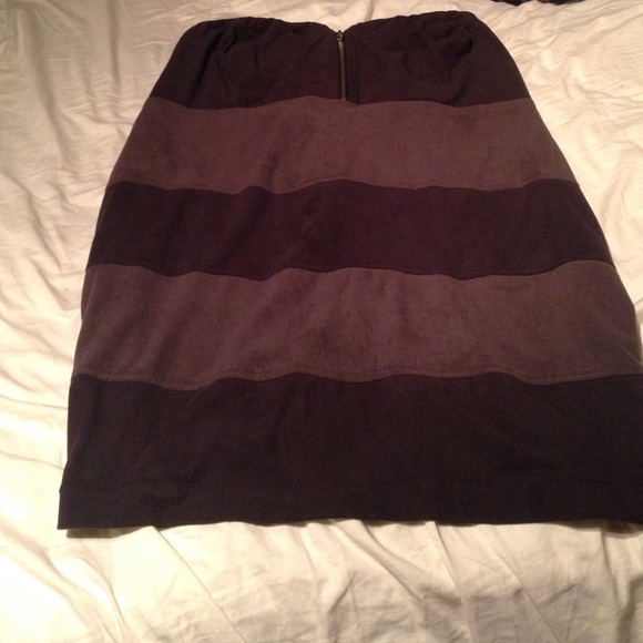 Black and grey short tube top dress