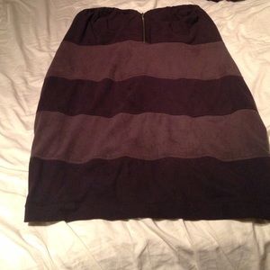 Black and grey short tube top dress