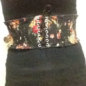 Hot Topic Floral Corset Belt