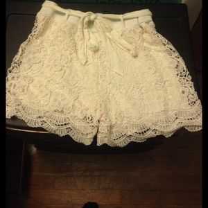 White Laced Shorts 😍