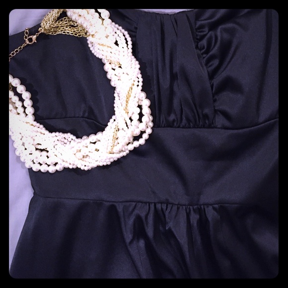White House Black Market black strapless dress
