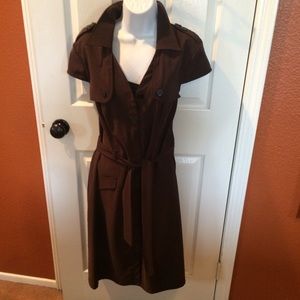 Brown belted dress