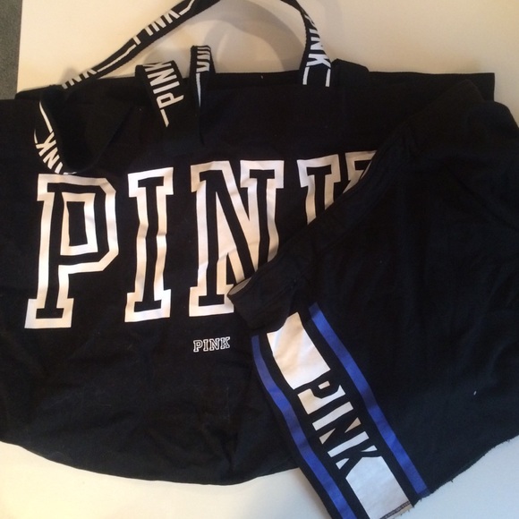 Victoria secret pink running shorts and tote