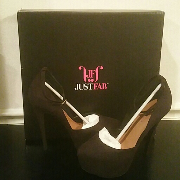 Platform ankle strap black sexy heels