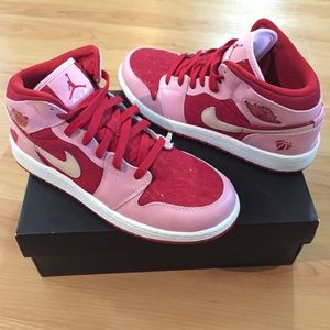 Pink/ Red Jordan 1