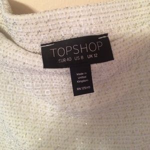 TopShop Sparkling White Pencil Skirt