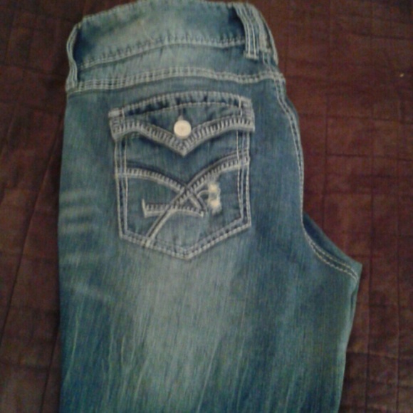 Bootcut, holey jeans