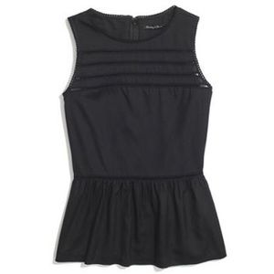 Madewell silk peplum veranda top
