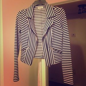Osbourne black and white striped jacket