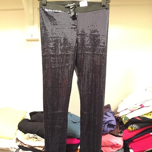 **SOLD**Navy blue sequin pants! - Picture 1 of 2