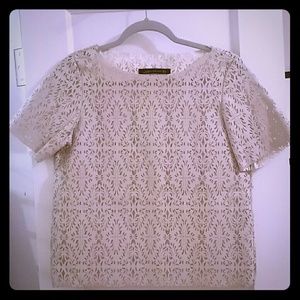 Faux Leather Perforated Top