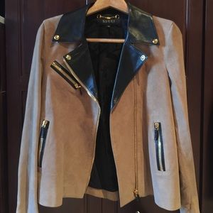 Gucci leather/ suede leather jacket sz 40