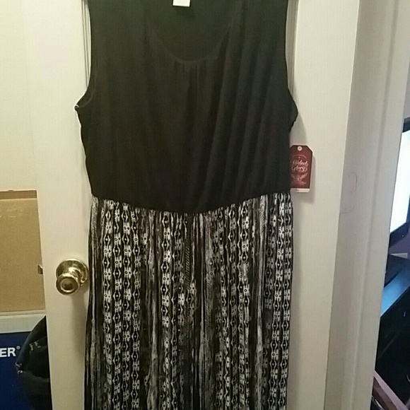 Faded Glory Black Maxi Dress Size XL