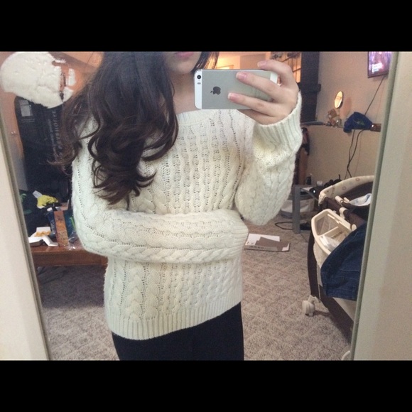 Oversized cream sweater
