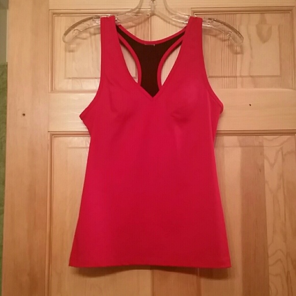 VSX red workout top