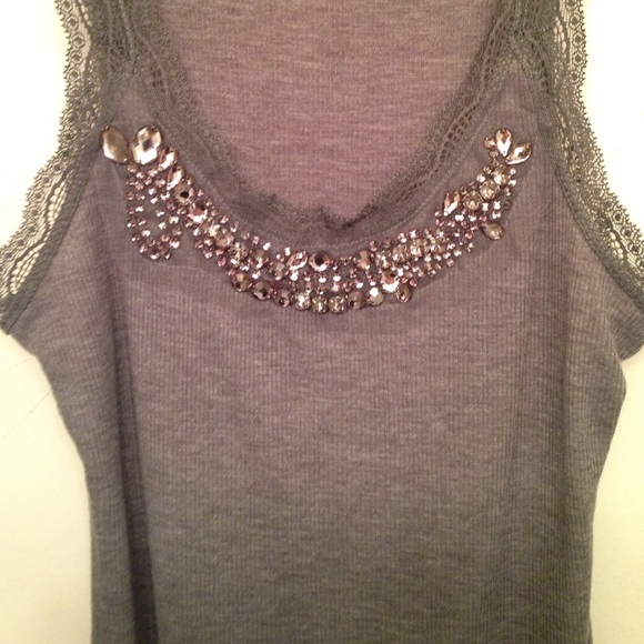 Jeweled tank top