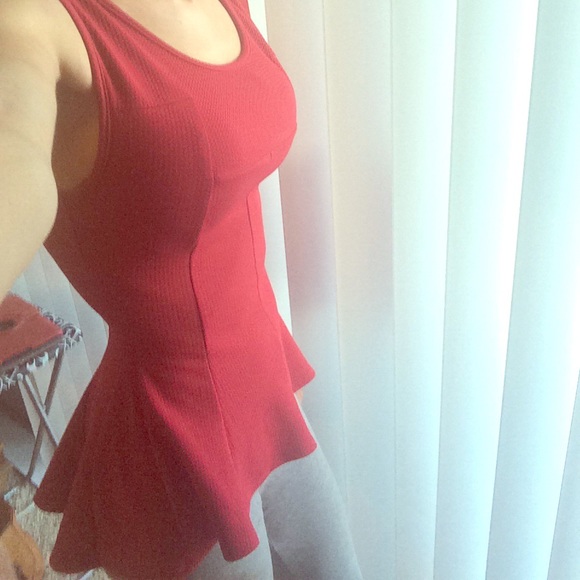 Fitted blood red top (nightlife or events)
