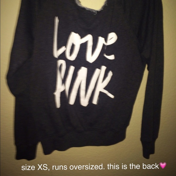 LOVE PINK crew neck hoodie🎀💗🎀