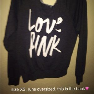 LOVE PINK crew neck hoodie🎀💗🎀