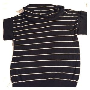 A Black and Tan stripped sweater.