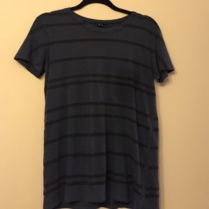 Theory washed cotton striped T