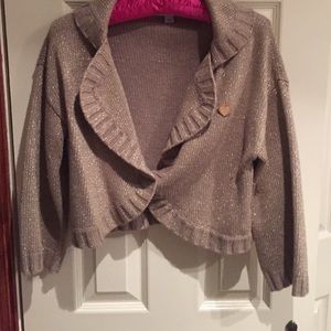 Adorable gold short sweater