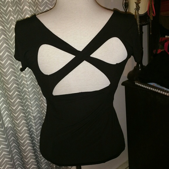 Victoria secrets black butterfly back top - Picture 1 of 4