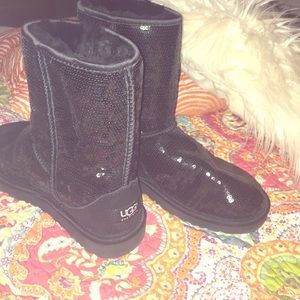 UGG Australia Black Sequin Boots