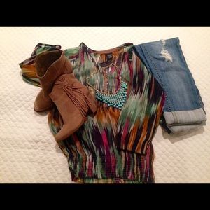 Sheer tribal blouse