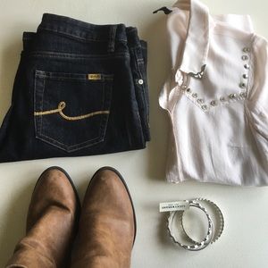 H&M Studded Button Down Blouse