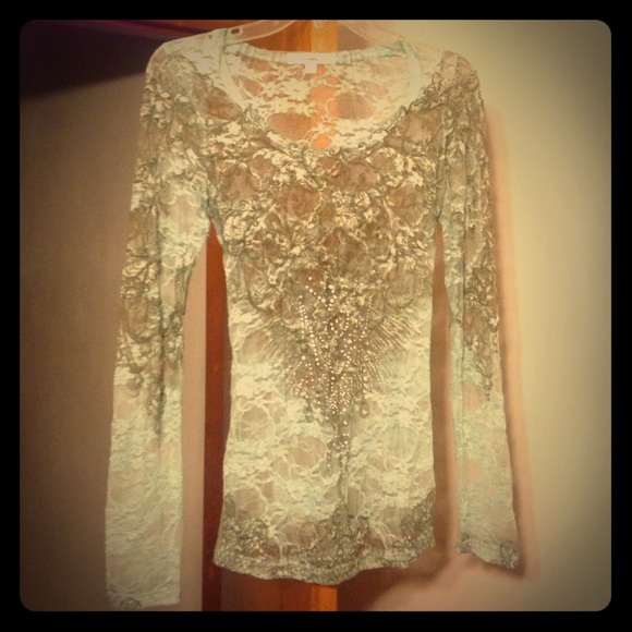 Sheer Long Sleeve Top