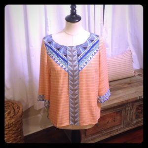 Tribal 3/4 sleeve blouse