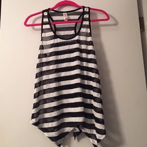 Black and White Racerback Tank