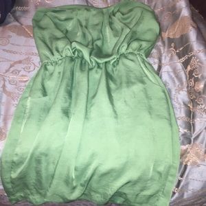 City Triangle Dress in bright olive green