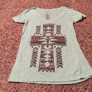 Light blue v-neck tee!