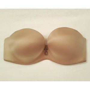 Victoria Secret Push Up Nude Strapless Bra 36C