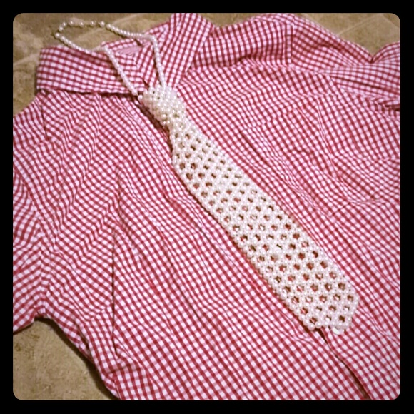 Vintage pearl neck tie